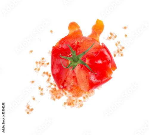 Crushed  fresh tomato.