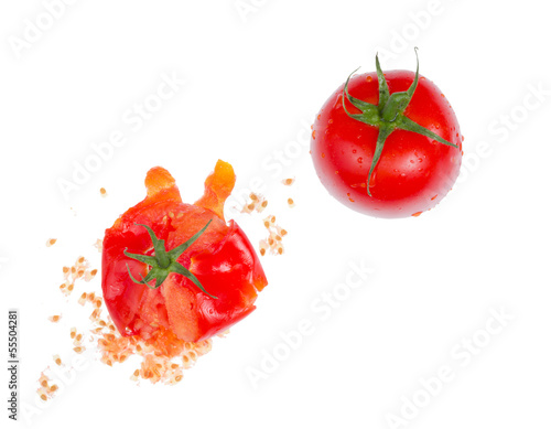 Crushed  fresh tomato.