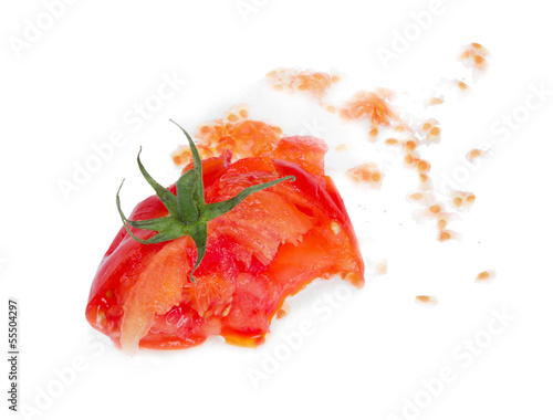 Crushed  fresh tomato.