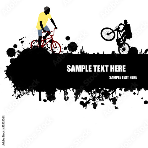 Fototapeta Naklejka Na Ścianę i Meble -  Grunge cycling poster