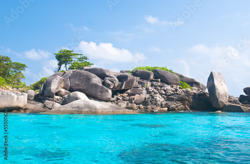Turquoise water of Andaman Sea at Similan islands