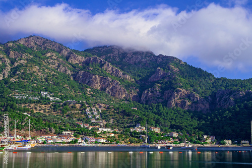 Turunc bay, Aegean sea and mountains, Turkey