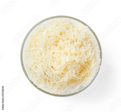 Grated cheese.