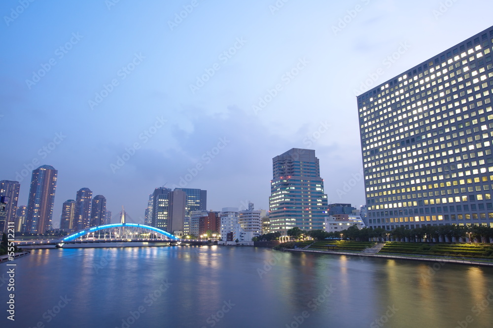 Obraz premium Sumida river in central Tokyo