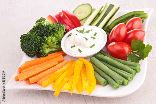 vegetable and dip
