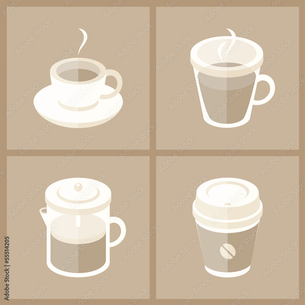 Obraz premium Coffee cup collection