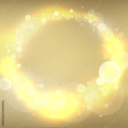 Abstract sparkle gold circle background