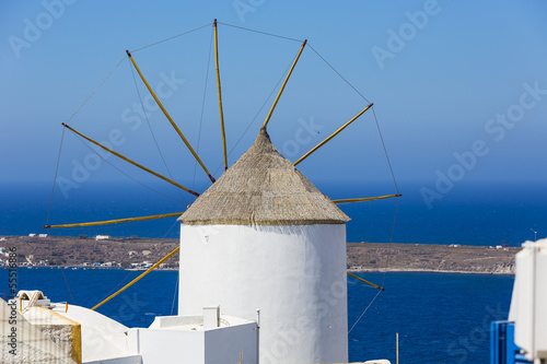 windmill in Santorini island,Greece