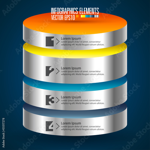 Modern infographics template, vector illustration.