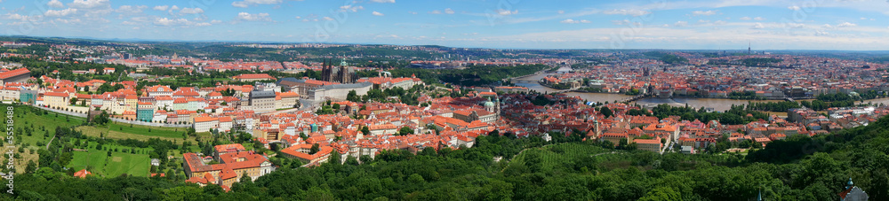 Panorama of Prague downtown