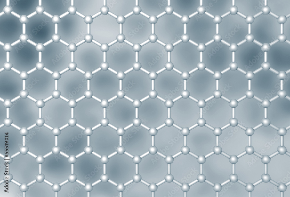 Graphene molecular layer structure schematic model Graphene molecular layer structure schematic model