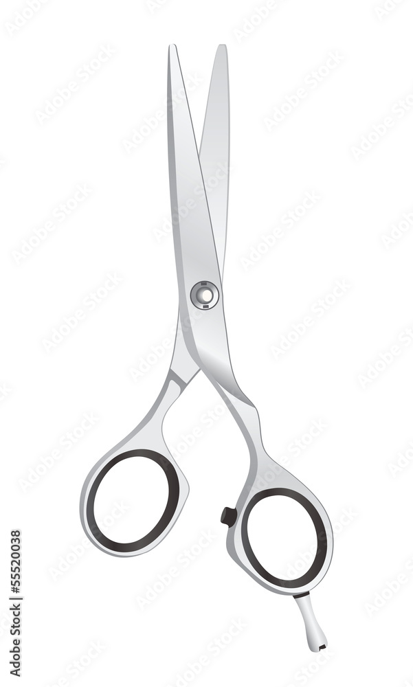 Steel Scissors on white background Steel Scissors on white background