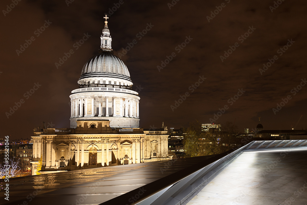 St Paul's Dome By Night