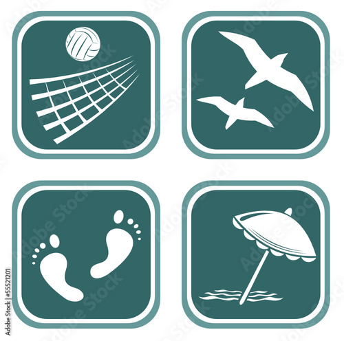 summer symbols set
