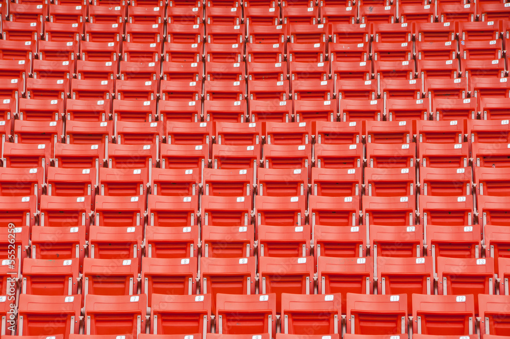 Fototapeta premium Seats on main stand of public national stadium.