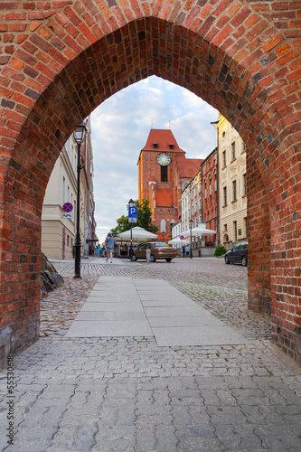 Gate to the old town of Torun, Poland