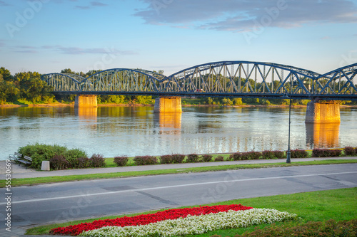 Old bridge over Vistula river in Torun, Poland
