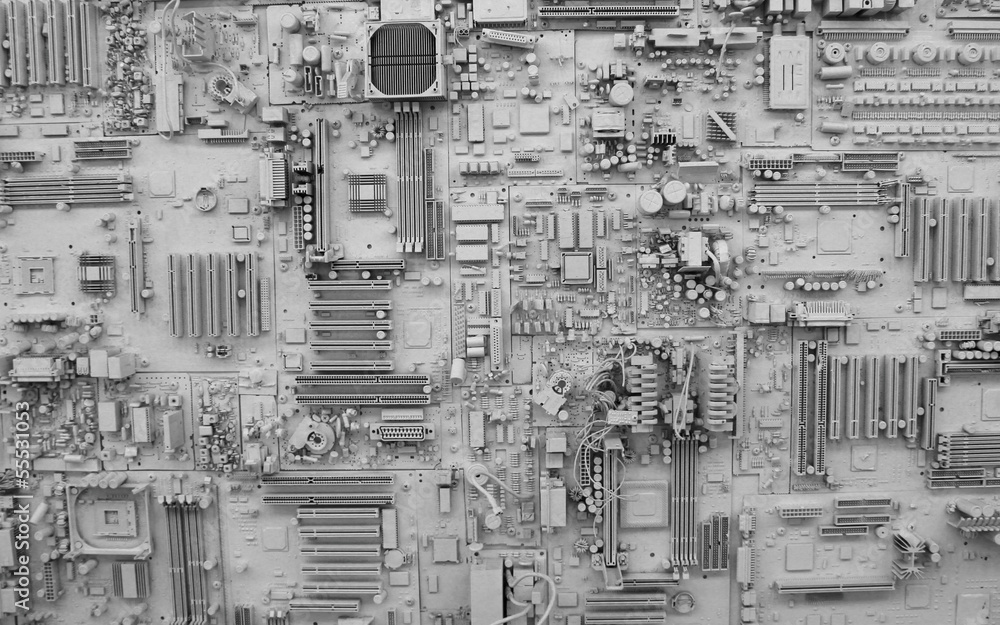 technical abstract mainboard of a computer