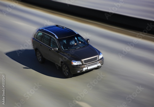 SUV on highway