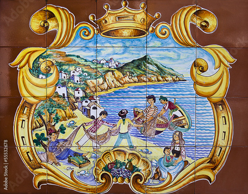 Bild auf Leinwand Artistic ceramic of  Forio Ischia island (Italy)2