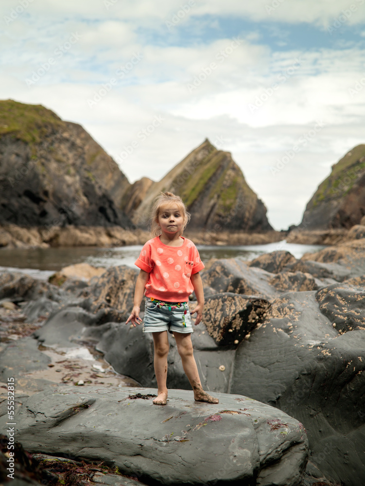Little girl by the seaside