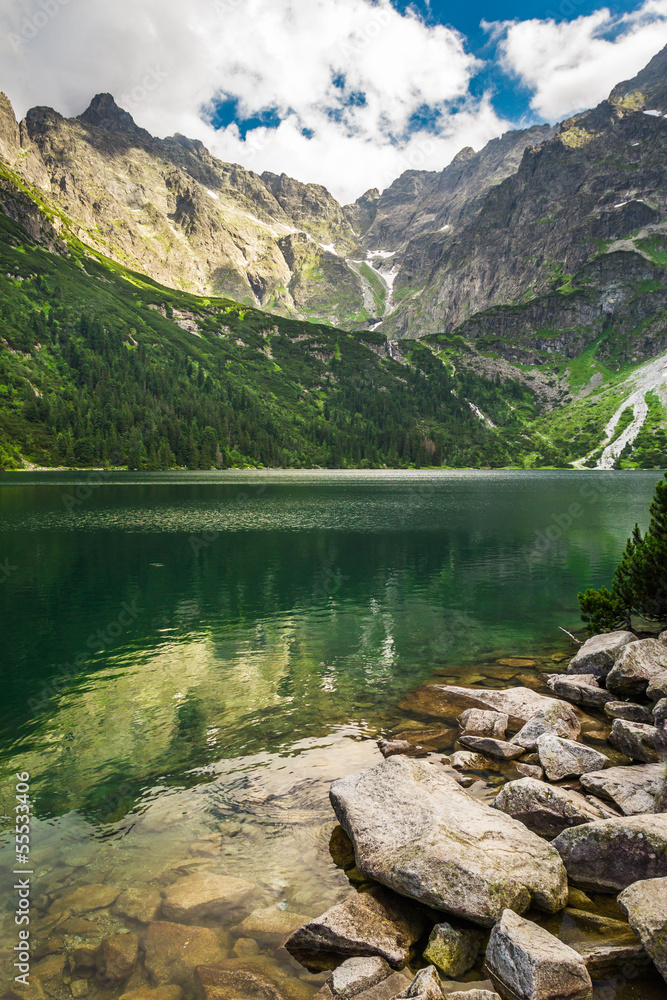 Plakat Beautiful lake in Tatra Mountains