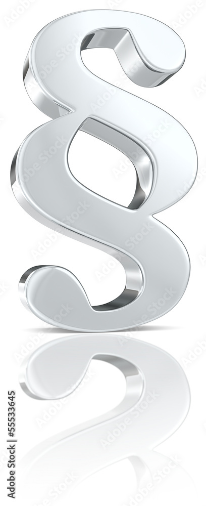 Paragraph.Metal paragraph sign.Isolated from ground reflection. Paragraph.Metal paragraph sign.Isolated from ground reflection.
