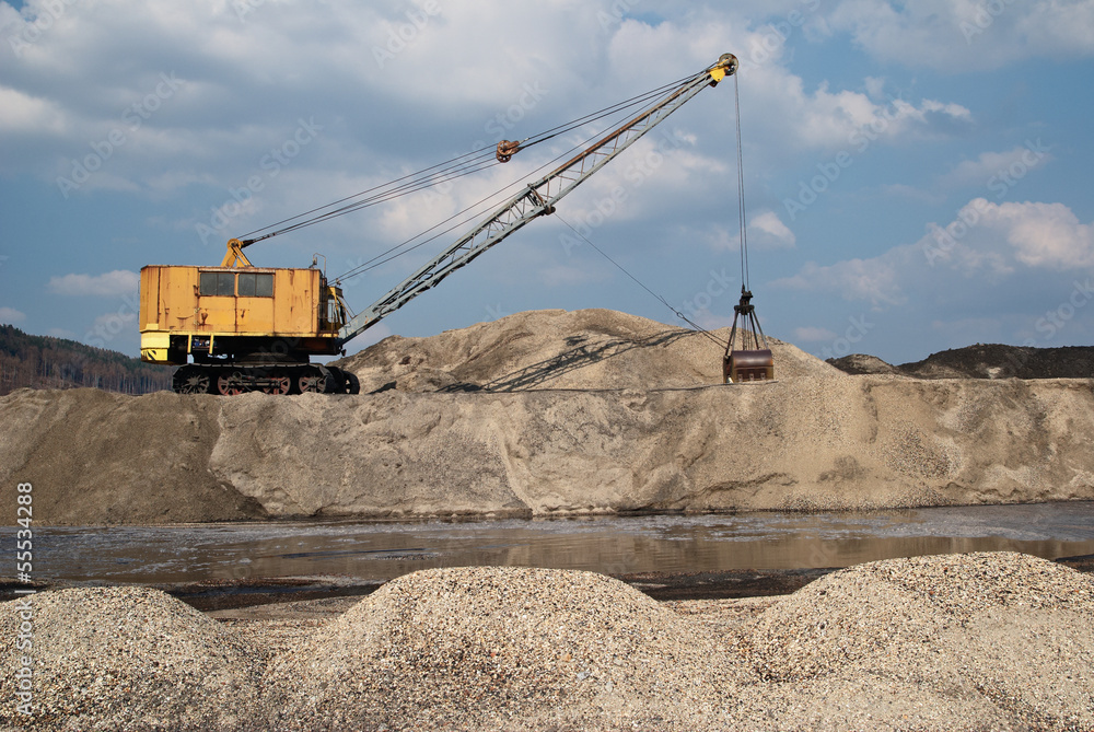 Rope excavator for mining sludge Rope excavator for mining sludge