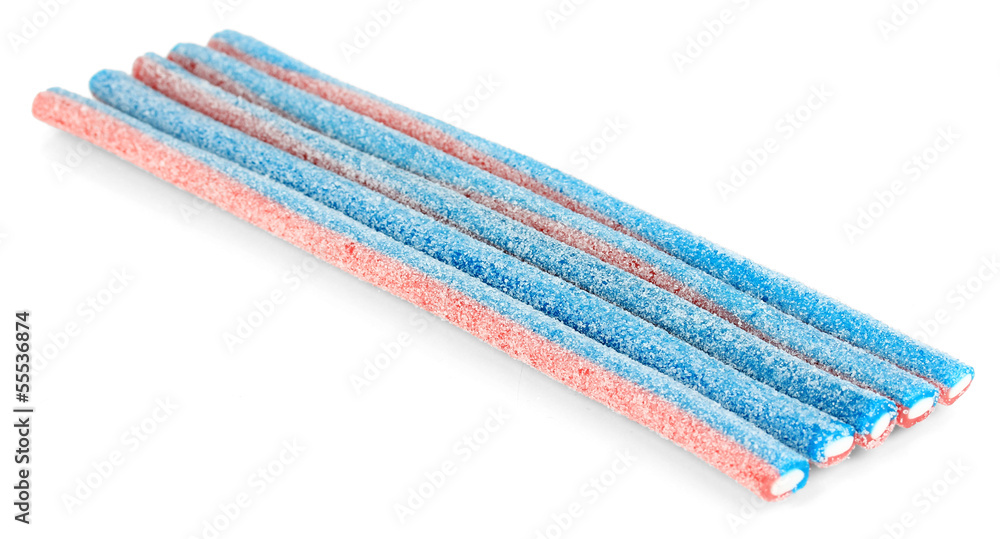 Fototapeta premium Sweet jelly candies isolated on white