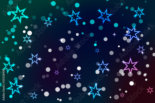 Abstract background with glowing stars