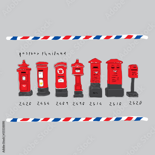classic post box in thailand