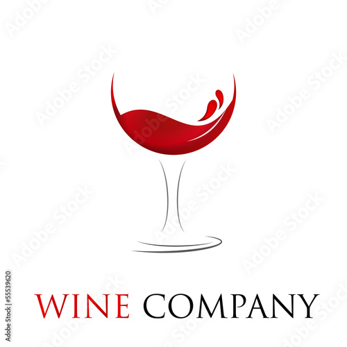 Vector Logo glass of wine