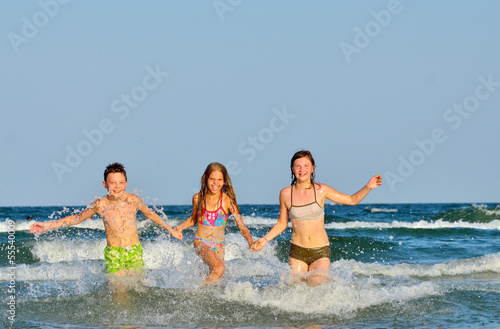 kids playing in water