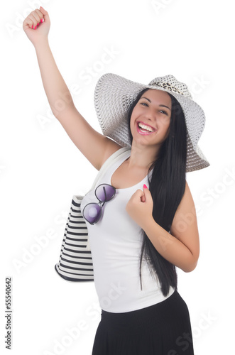 Young woman preparing for vacation