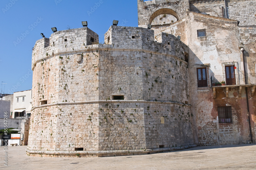 Castle of the Acquaviva of Aragon. Conversano. Puglia. Italy.