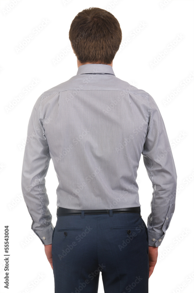 Male model with shirt isolated on white Male model with shirt isolated on white