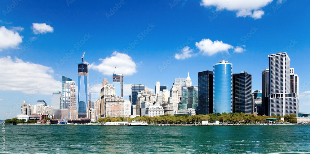 Obraz premium New York City Downtown w the Freedom tower