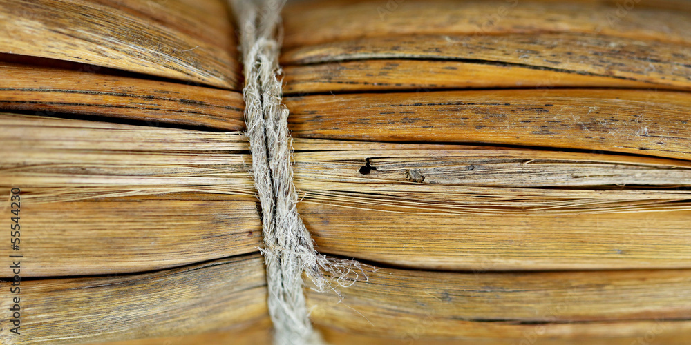 Fototapeta premium Close up detail of a broom texture.