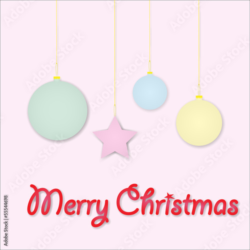 Vector illustration Merry Christmas greetings, light colors