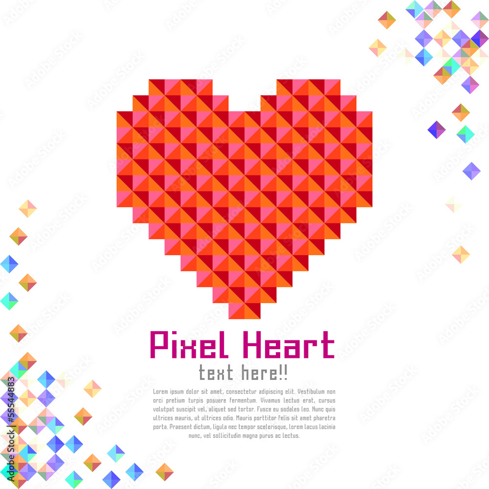 abstract modern pixel background with love Stock Vector | Adobe Stock