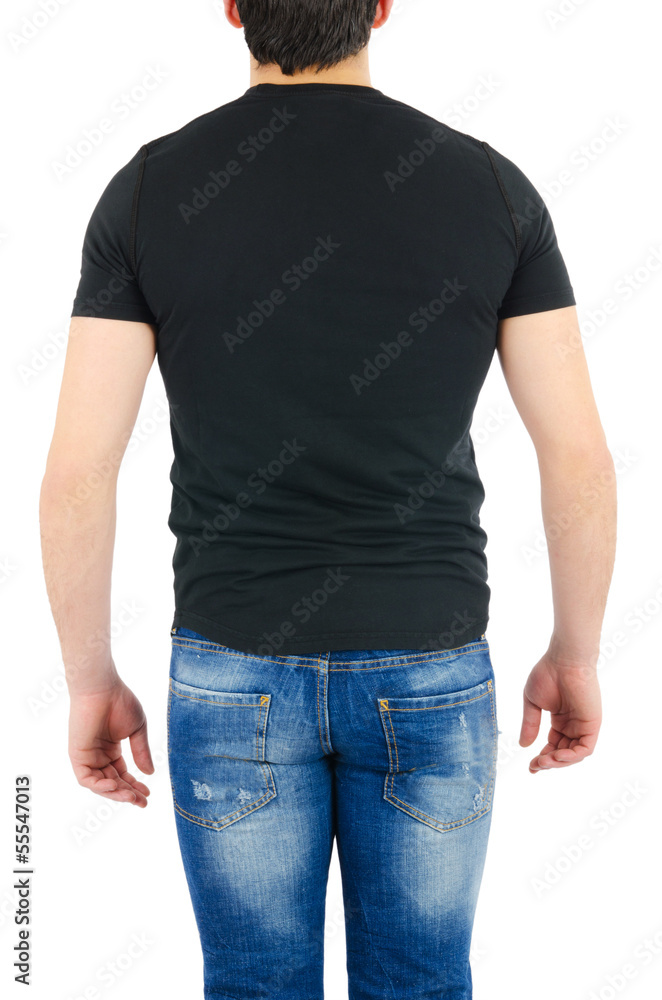 Man in fashion concept on white Man in fashion concept on white
