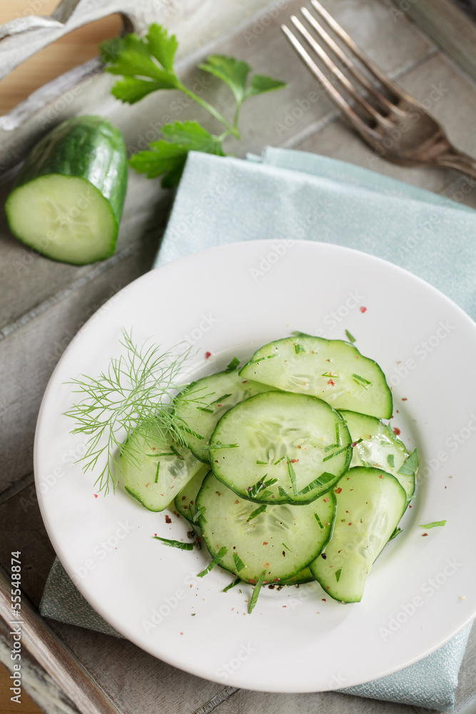 Frischer Gurkensalat Frischer Gurkensalat