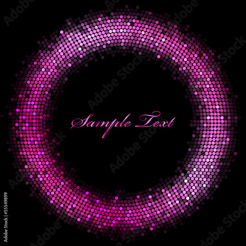 Vector frame with pink sparkles