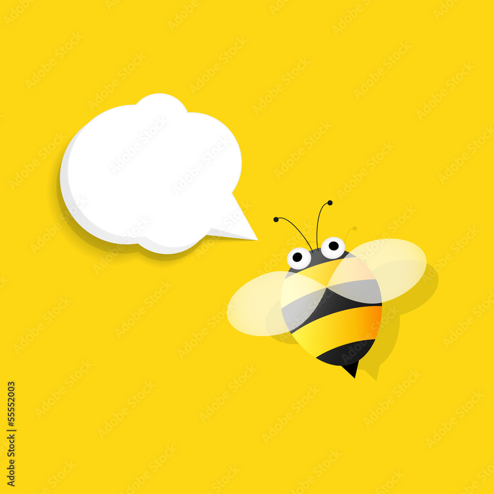 bee with speech bubble bee with speech bubble
