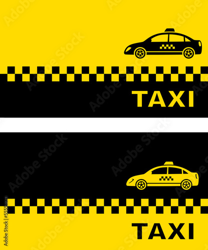 business card with taxi car