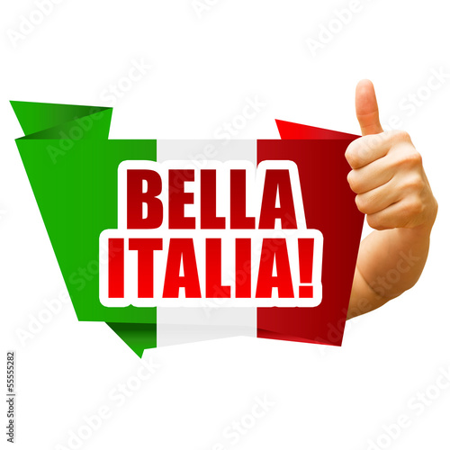 Bild auf Leinwand BELLA ITALIA! Button, Icon