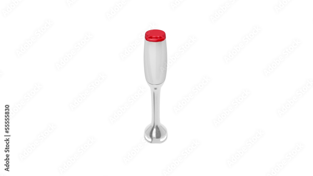 Hand blender rotates on white background Hand blender rotates on white background