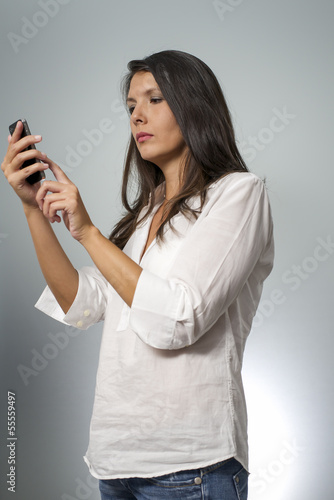 woman with smartphone
