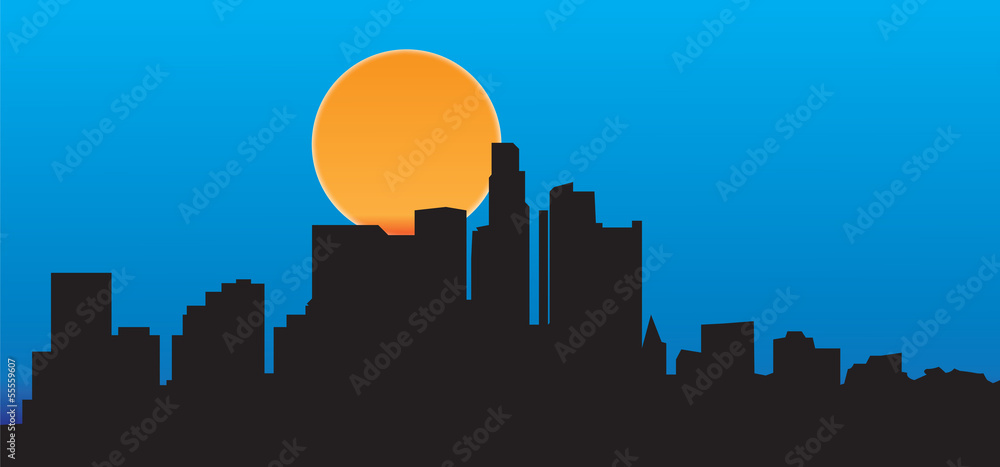 Naklejka premium los angeles skyline