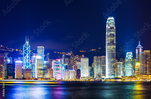 Hong Kong skyline at night